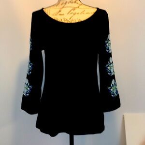 Vintage Talbots Navy Blue Top Blouse Size S